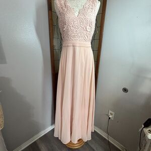 Altar'd State Belgica Gown Blush Pink Formal Occasion Prom Maxi Dress Size M